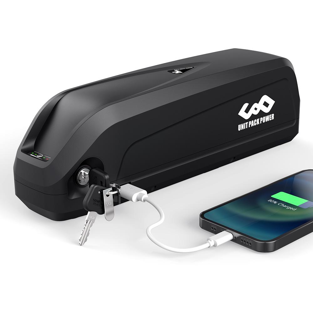 48V Hailong Downtube Electric Bike Battery 15Ah Lithium Ion with 40A BMS for 500W-1000W Motors CE Certified