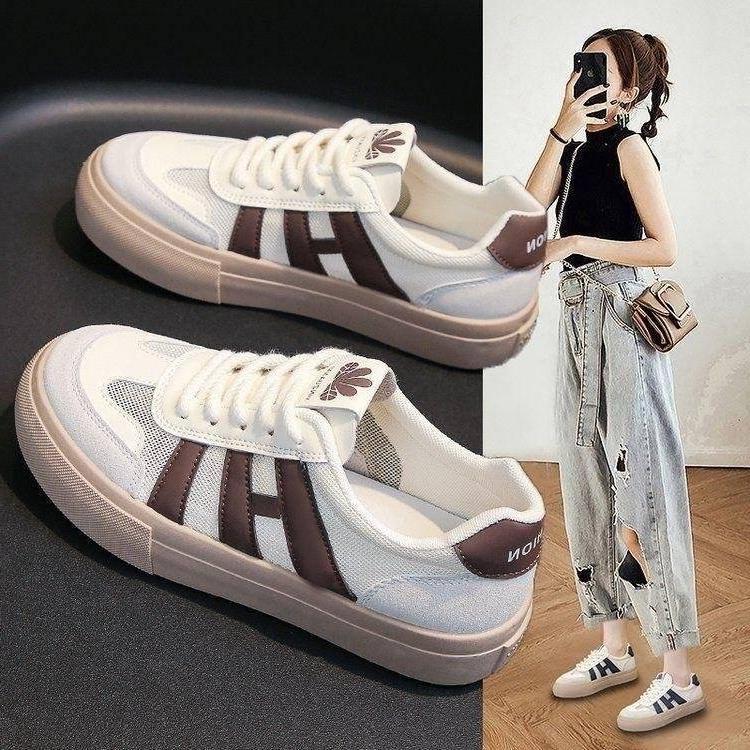 Platform Forrest Gump shoes 22 new autumn sports mesh three bars student board shoes tide