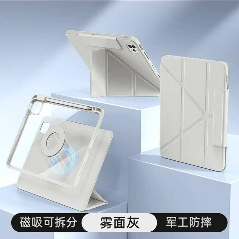 Y3 Magnetic Detachable Acrylic Hard Case With Buckle IPad Pro 11 13 Air Pen Slot Stand Function