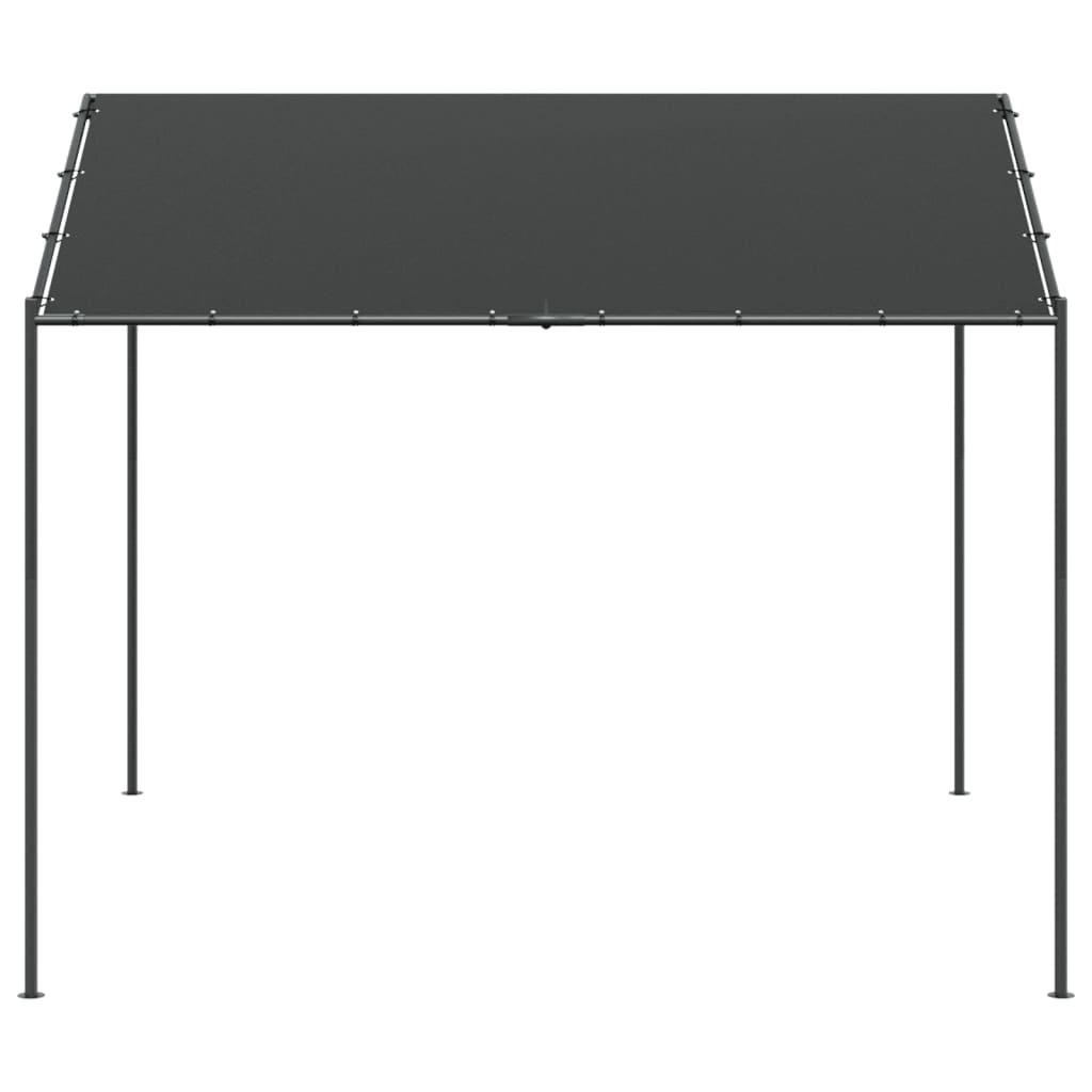 Vidaxl Baldachim Ogrodowy, Antracytowy, 3X3 M, Stal I Tkanina