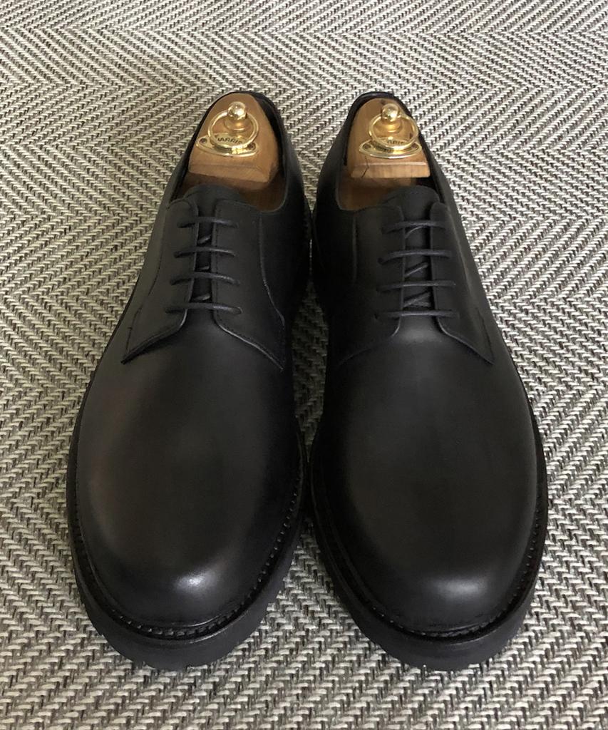 Joenshoe Human Black Stitch Derby Work Boots Oxford Matte Black