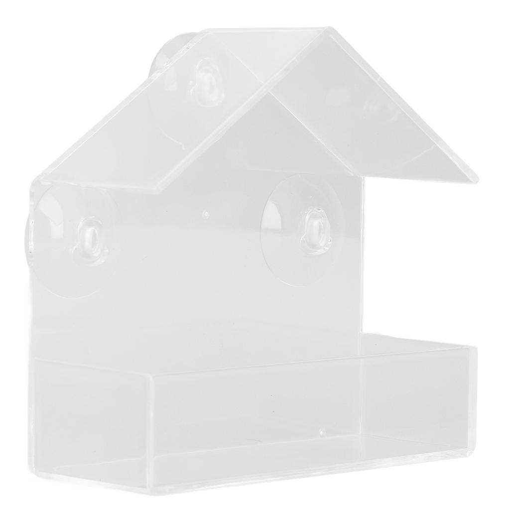 Кормушки для птиц Практичный Простой Акриловый Домик Типа Домашний Питомец Птица Оконная Кормушка Скворечник