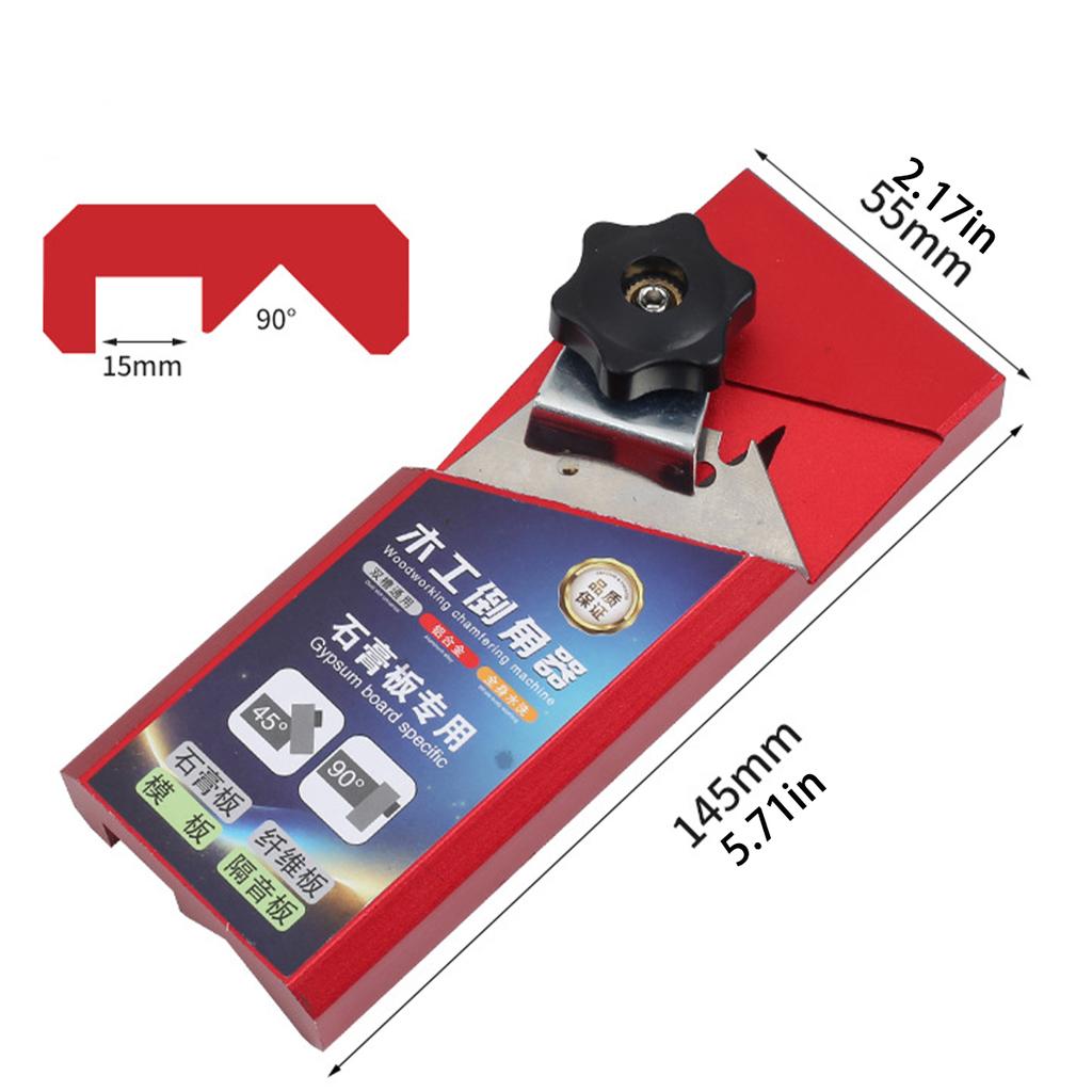 Ручной деревообрабатывающий станок с фаской под углом 45° и заусенцами с 10 лезвиями для гипсокартона, древесных плит, сухих стен