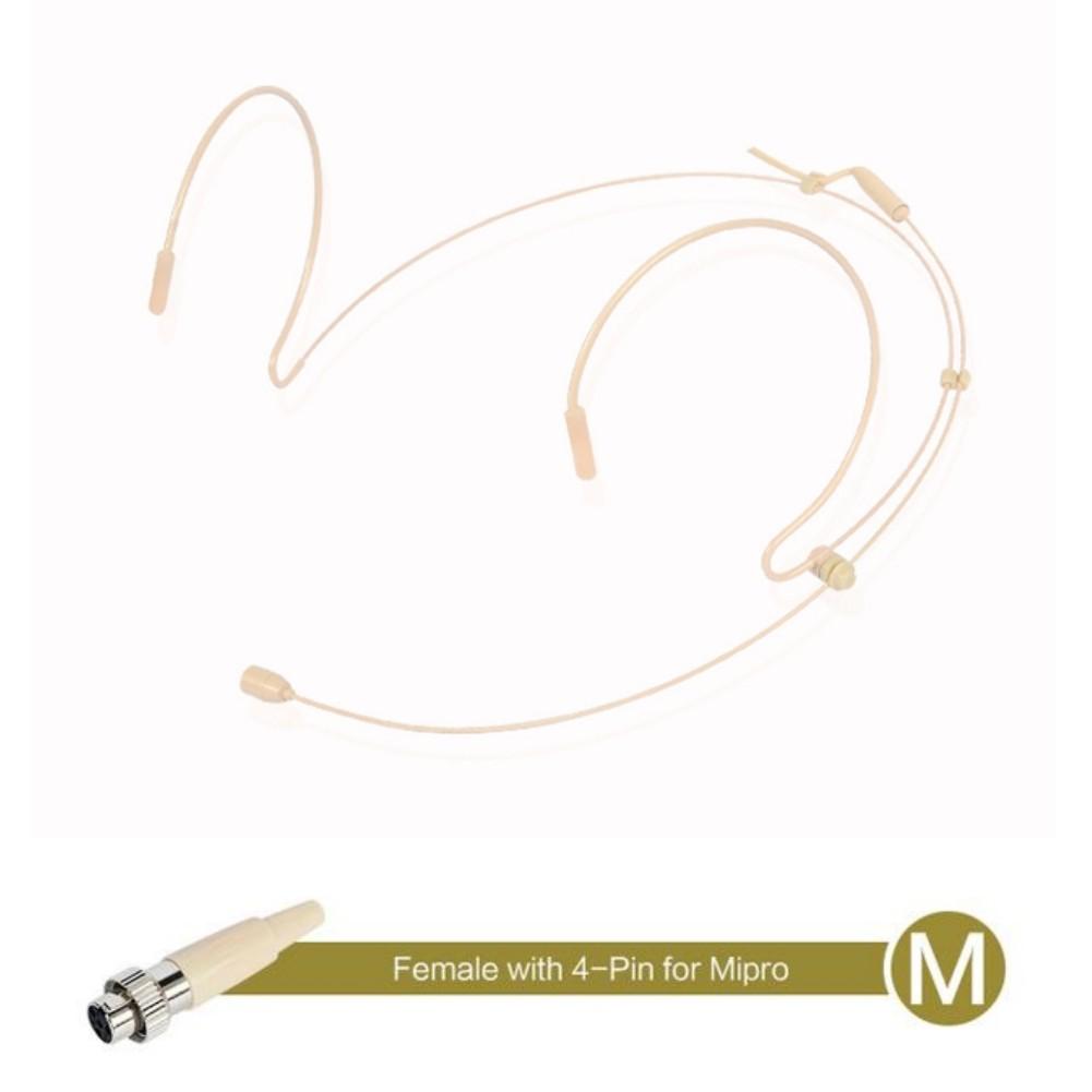 Headset Mic 1.2m Double Earhook For Shure Wireless