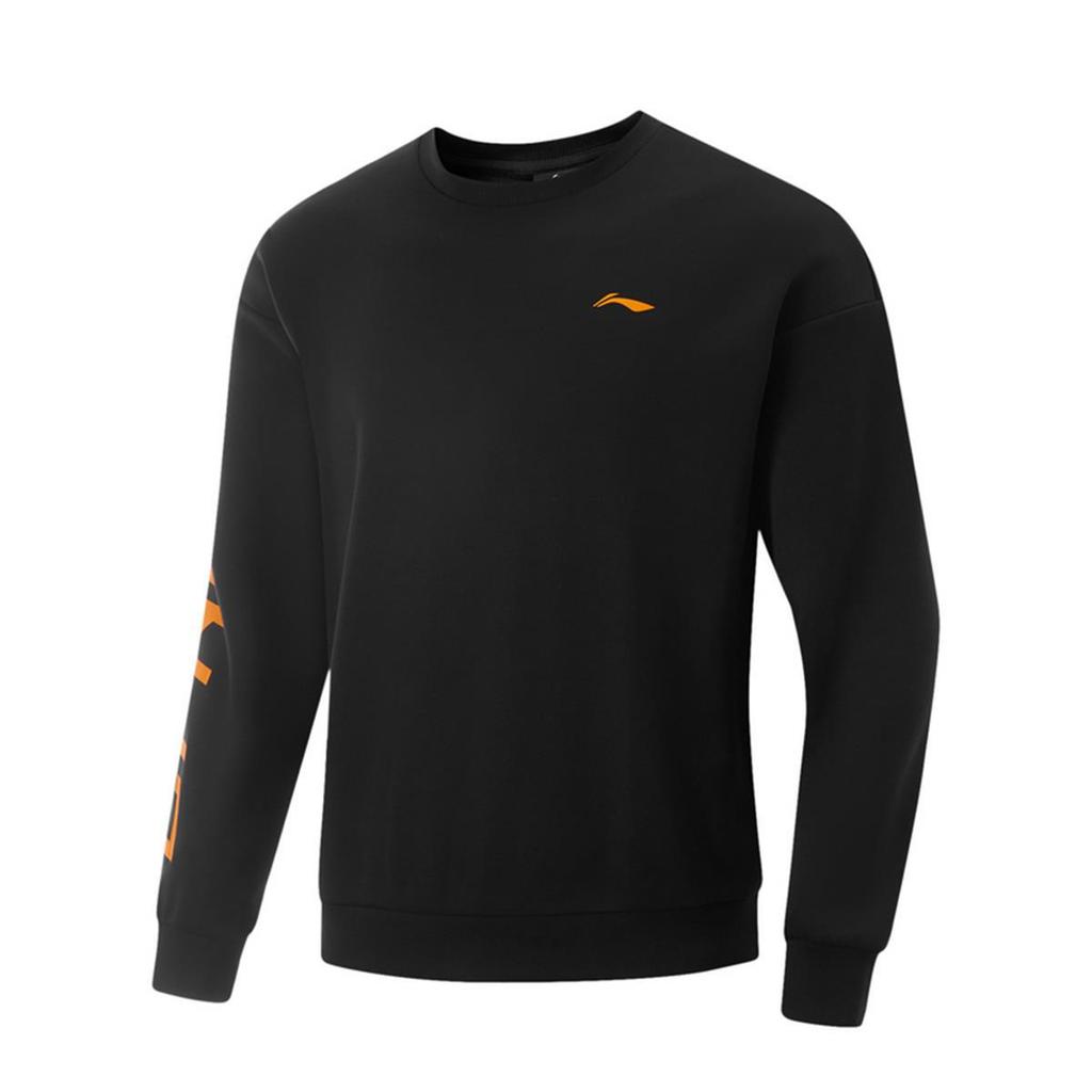 Li Ning Модный Флис Свитшот с Круглым Вырезом Удобные Длинные Брюки Повседневный Спортивный Костюм Мужской костюм AWDTE67-1+AKLUA75-5