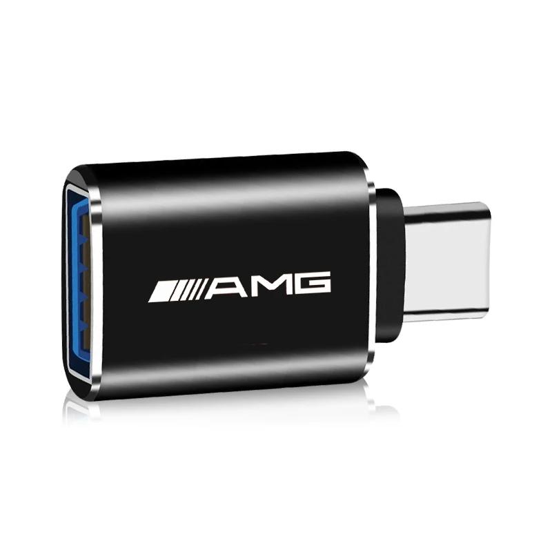 AAUT1 Car Type-C Turn USB3.0 Adapter Auto Converter Interior Parts Stickers For Mercedes Benz W203 W204 W211 W210 W124 AMG W202 CLA