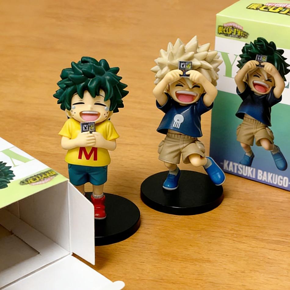 12cm Hot My Hero Academia Childhood Izuku Midoriya Childhood Katsuki Bakugo Figure Model Decoration Doll Gift
