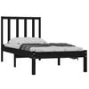 Solid Wood Bed Frame Black Pine 75x190 cm
