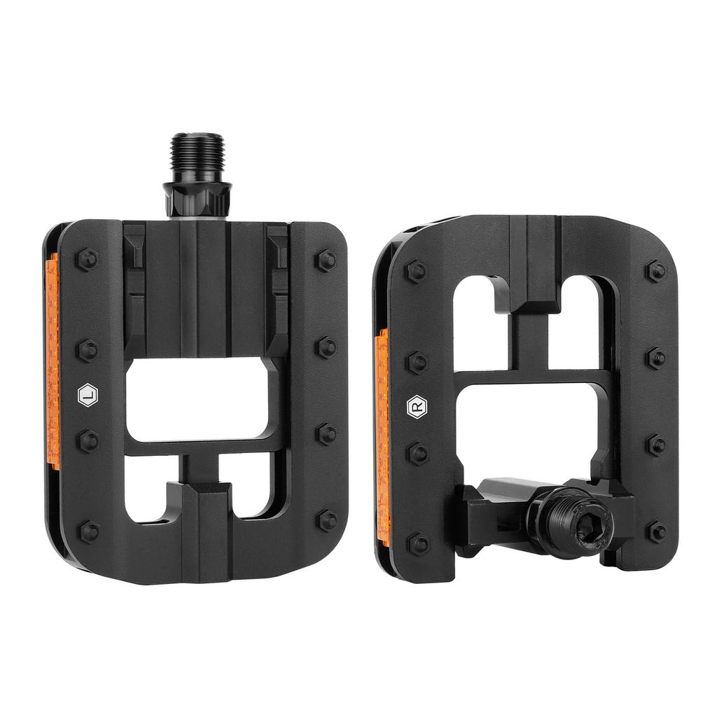 Складные велосипедные педали со светоотражающими полосками Широкие плоские складные велосипедные педали Складные велосипедные педали из алюминиевого сплава