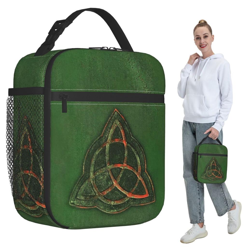 Book Of Shadows - Charmed Triquetra Design Insulated Lunch Bag for Women Office Cooler Thermal Food Box Tote Lunch Boxes