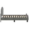 Kids Bed Frame with Headboard Dark Grey 70 x 140 cm Velvet
