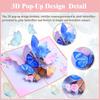 Pop Up Birthday Cards For Women, 3d Pop Up Flower Butterfly Card For Her, Daughter, Sister, Girlfriend, Girls, Attach A Delicate Envelope