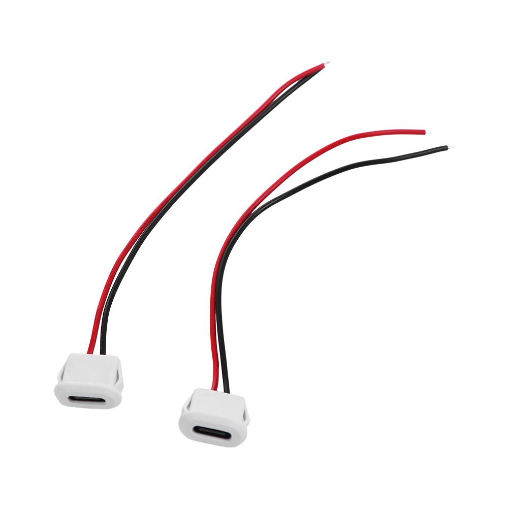 Base With Welding Wire Female Socket USB-C Connector Charging Interface USB-C Type 2 Pin Connector