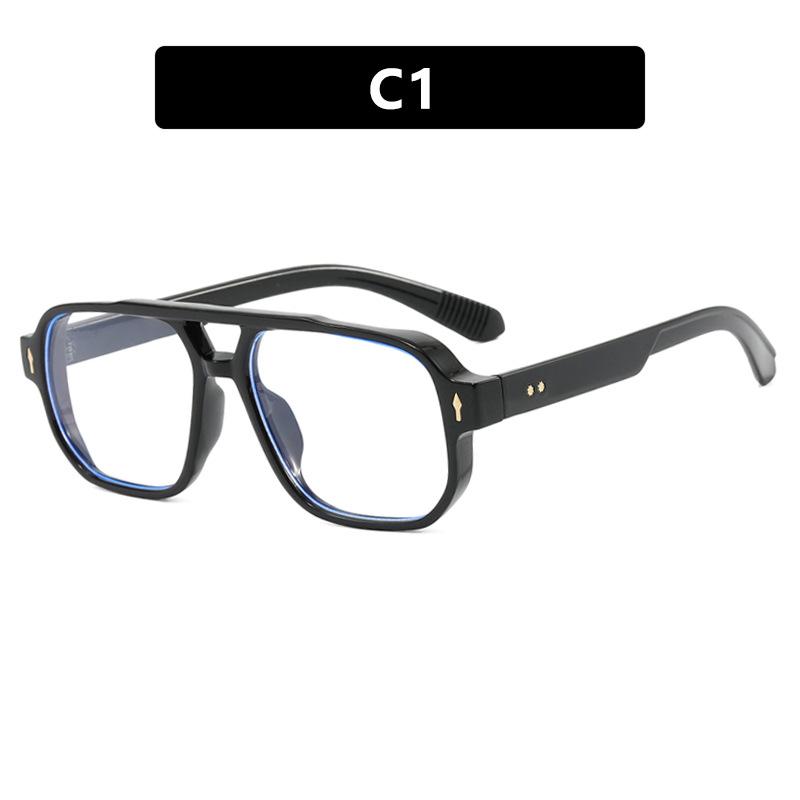 Brand Designer Luxury Big Frame Square Sunglasses Women For Men Vintage Punk Sun Glasses Rivet Popular Outdoor Shades Uv400