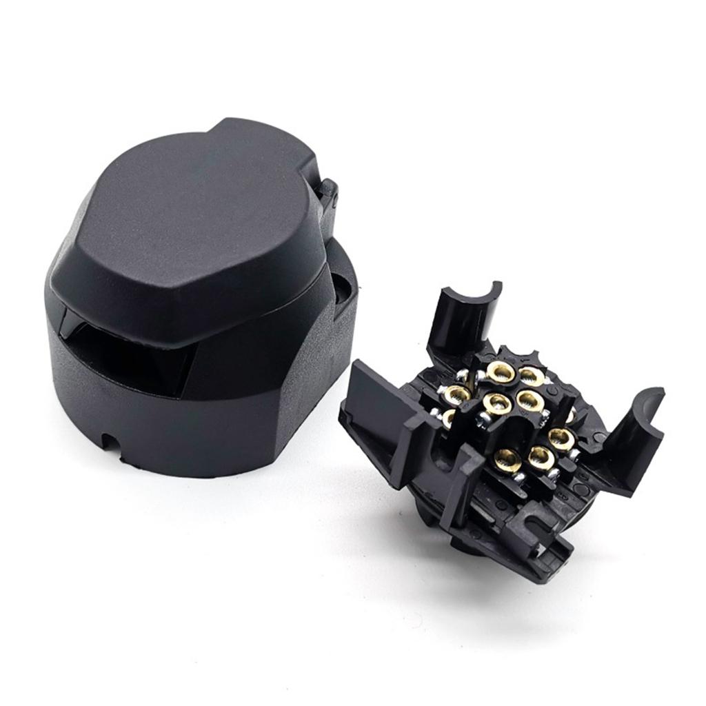 12V 13 Pin Trailer Connector Caravan Accessories Towing Socket Caravan Trailer Electrics Plug Trailer Adapter for Car Truck RV