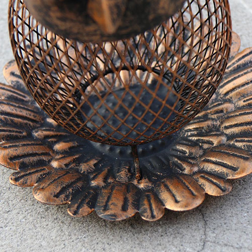 Wild Bird Feeder Owl Shape Hanging Metal Mesh Bird Feeder for Outdoor Garden Yard Decoration
