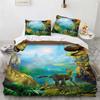 Jurassic World Park Dinosaur Bedding Set Boys Girls Twin Queen Size Duvet Cover Pillowcase Bed Kids Adult Home Textileextile