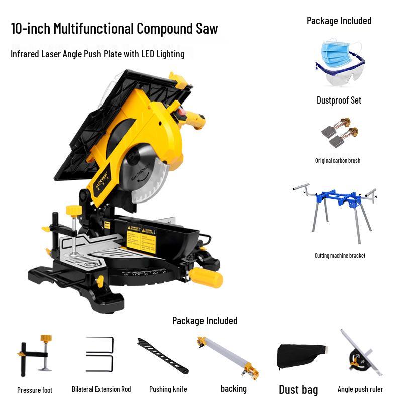 LUXTER 8" Multifunctional Woodworking Compound Table Saw
