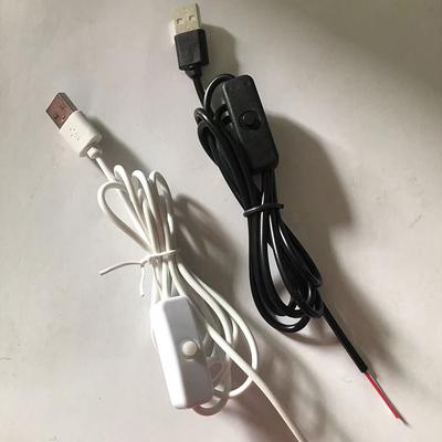 5 В переключатель питания провод 1M/1.5M Usb мужской к 2 жильный соединительный кабель 501 кнопка вкл. выкл. 2A для светодиодной ленты лампочка свет