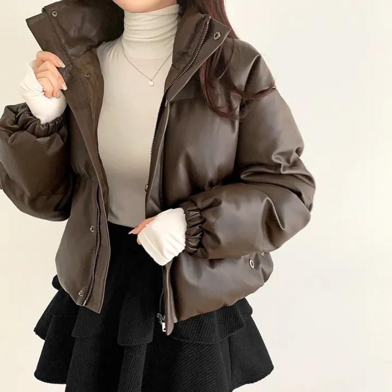 Korean Fashion Retro Cotton-padded Jacket Women New Loose Joker Thickened Short Coat High Sense Vintage Casual Overcoat Winter