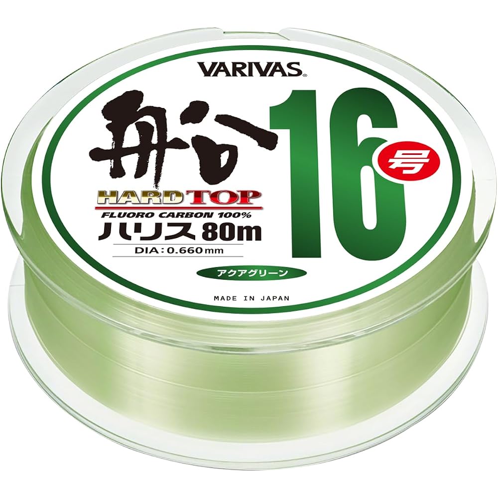 Varivas Harris Hard Top Fluorocarbon Line 80m 16lb Aqua Green Fishing Tackle