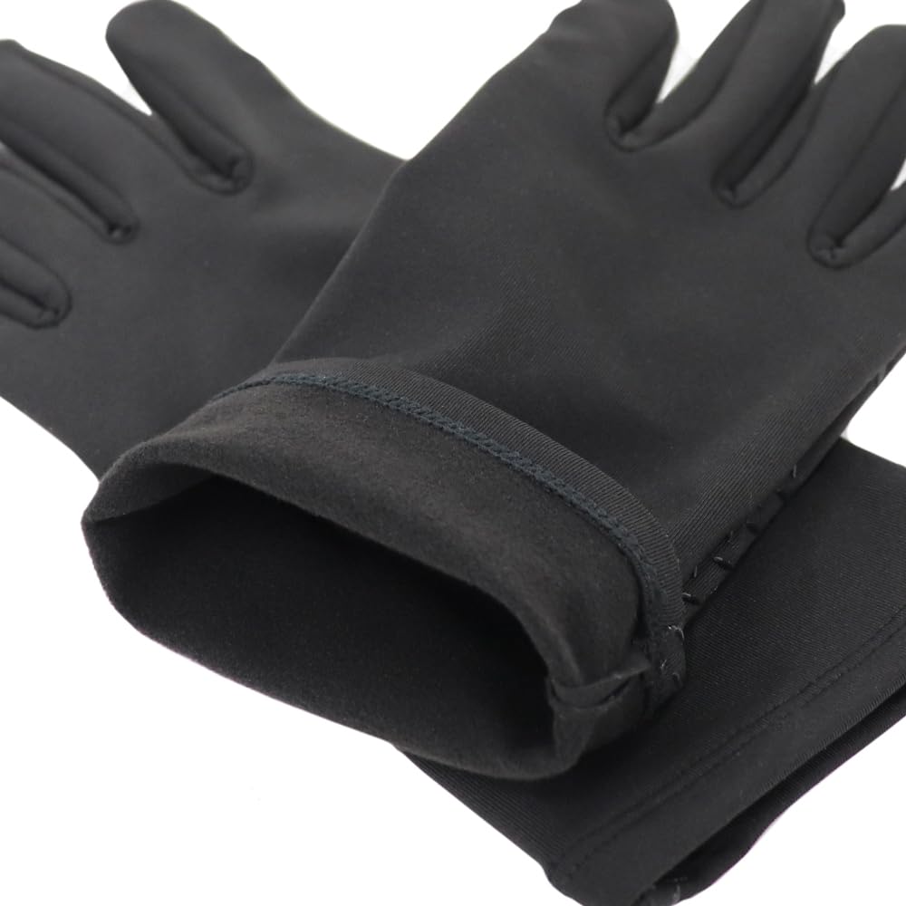 Перчатки Phiten Running Cold Brushed Track and Winter Smartphone Touch Panel, черные, мужские, женские, унисекс, осень, зима, защита, подкладка,