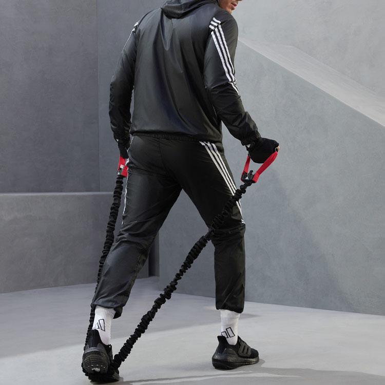 adidas Mts Wvn Полосатый спортивный костюм с капюшоном для мужчин, спортивная одежда, черный цвет H15580