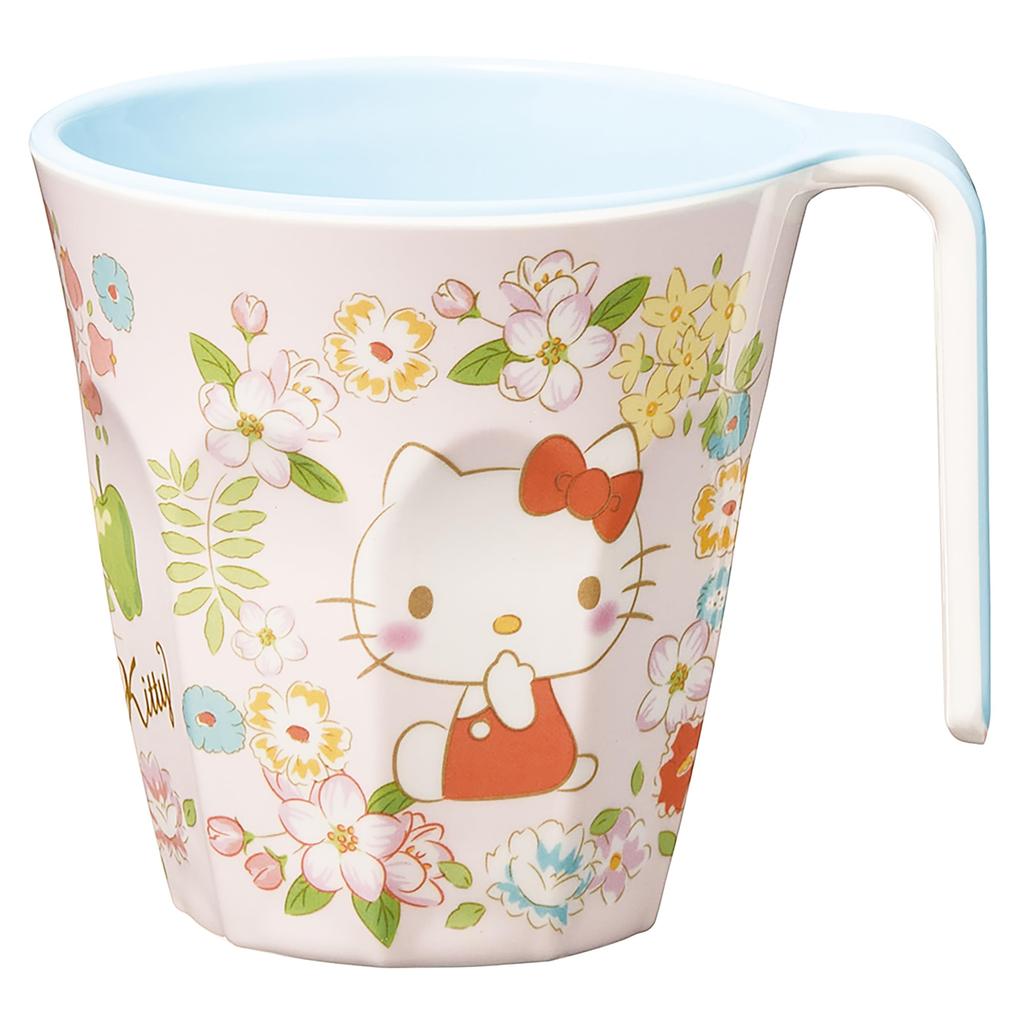 Skater Melamine Tumbler with Hello Handle, 300ml, Kitty, Sanrio, MTH3-A