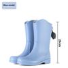Women's 2025 Thick-Soled High-Top Plus Velvet Waterproof Rain Boots - Fashionable Non-Slip Outdoor Footwear