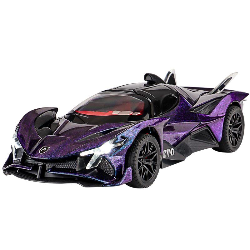 1:32 EVO Car Model Toy Metal Diecast Pull Back Super Cars Doors Opened Vehicle Models Best Gift Hot Sale for Family Member
