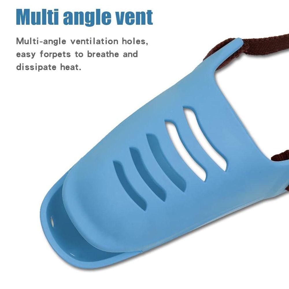 Adjustable Head Strap Silicone Dog Muzzle Anti-bite Dog Mouth Mask Funny Pet Mouth Cover  Puppy