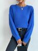 European Multi-Color Long-Sleeve Knit Sweater: Women's Loose-Fit, Autumn/Winter Collection