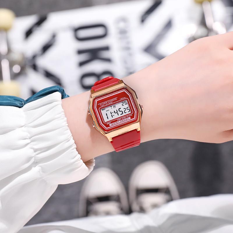 Электронные часы в лесном стиле унисекс с подсветкой и функциями для повседневной носки