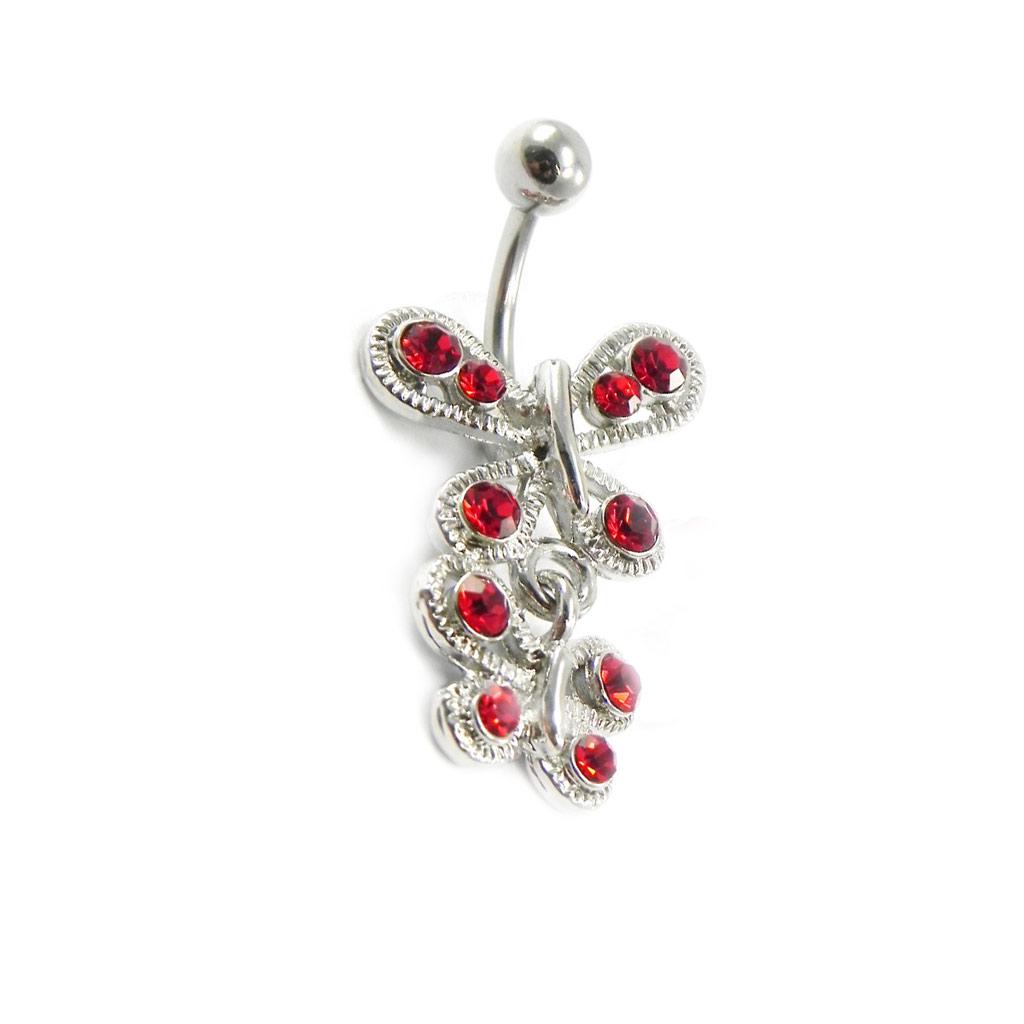 Les Trésors De Lily [I1350] - Красный пирсинг «Бабочки»
