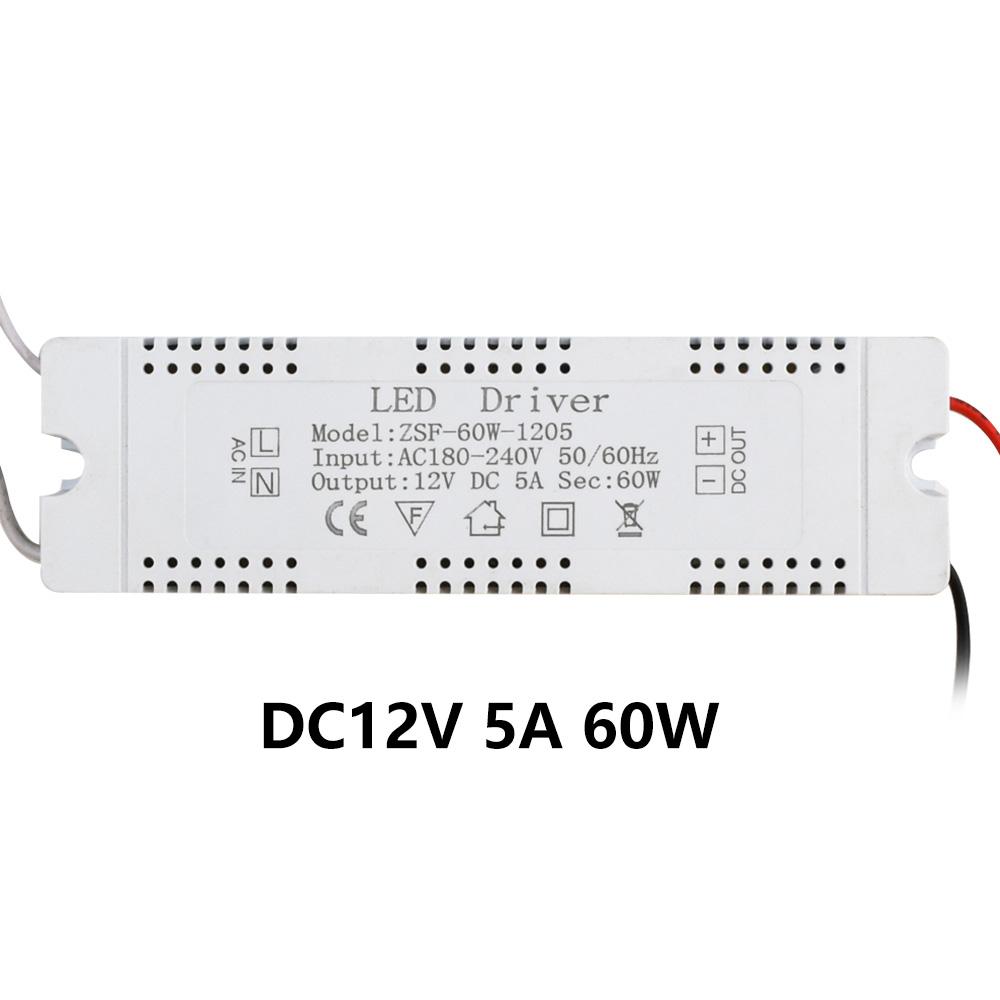Светодиодный драйвер AC 100-240V в DC 12V, Трансформатор для освещения 6W 12W 18W 24W 36W 48W 60W для ленты, Адаптер питания для ремонта дома