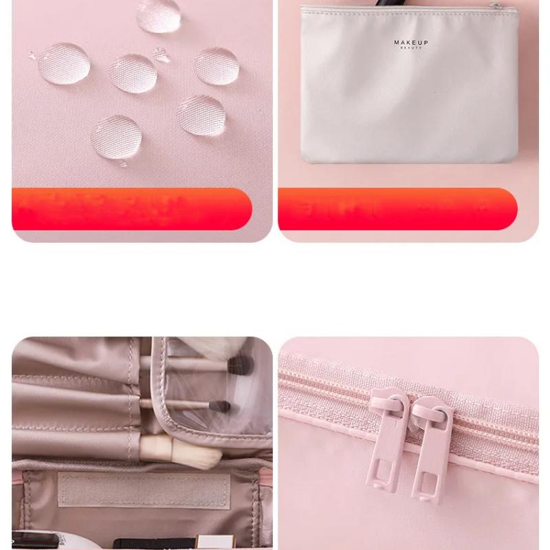 Ladies Portable High Appearance Index Cosmetic Bag Large-capacity Travel Washing Bag Three-dimensional Makeup Storage Bag