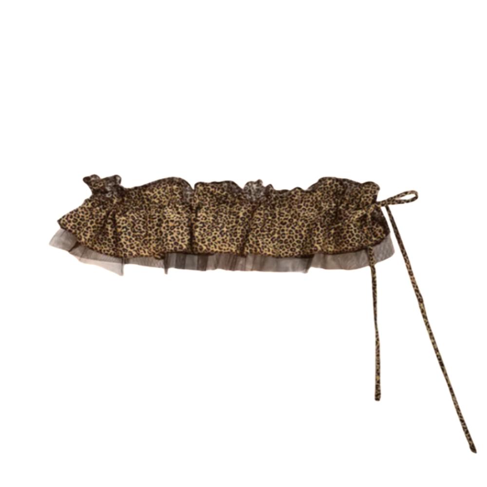 Сладкая юбка-хип-скарф с леопардовым принтом, хип-хоп, многослойные наряды, пояс, аксессуары для талии