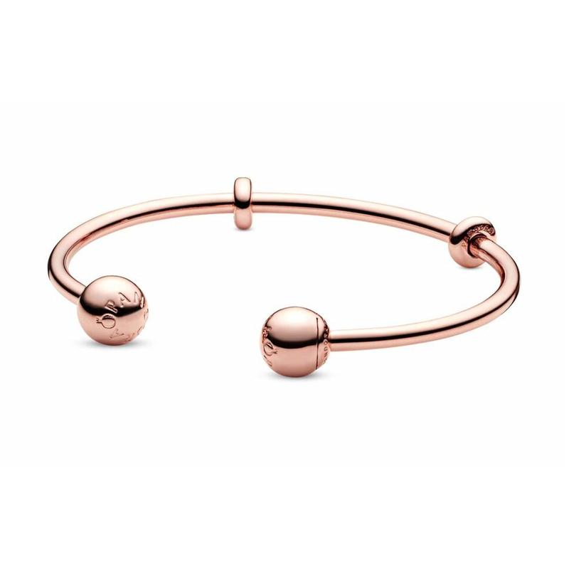 Pandora Moments Open Bracelet Women's Rose Gold 586477