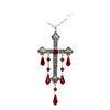 Gothic Vampire Cross Necklace With Alloy Pendant For Women Fashion Accessory