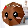 Gingerbread Man Themed Travel Umbrella-8 Ribs Automatic Opening and Closing, Portable Folding Design, Compact and Stylish Umbrella Suitable