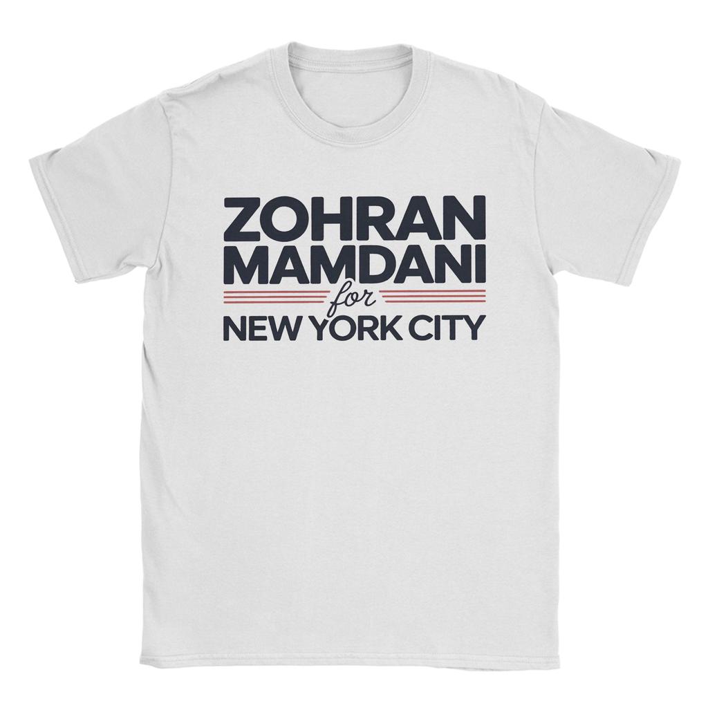 Hipster Zohran Mamdani T-Shirt for Men Crewneck Cotton T Shirts Short Sleeve Tee Shirt 4XL 5XL Clothing