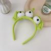 Зеленая повязка на голову инопланетянин, аксессуары для косплея, аниме, три глаза, резинки для волос для мальчика, милый забавный мультяшный персонаж