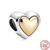 925 Sterling Silver Angel Mom Family Heart Series Shine Beads Fit Original Fashion Charms Bracelets Women DIY Jewelry