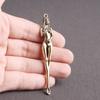 Sexy Woman Vintage Tiny Brass Spoon Keyring Gold Scoop Shovel Scoops Necklace Pendant Teaspoon Ear Spoon Earpick