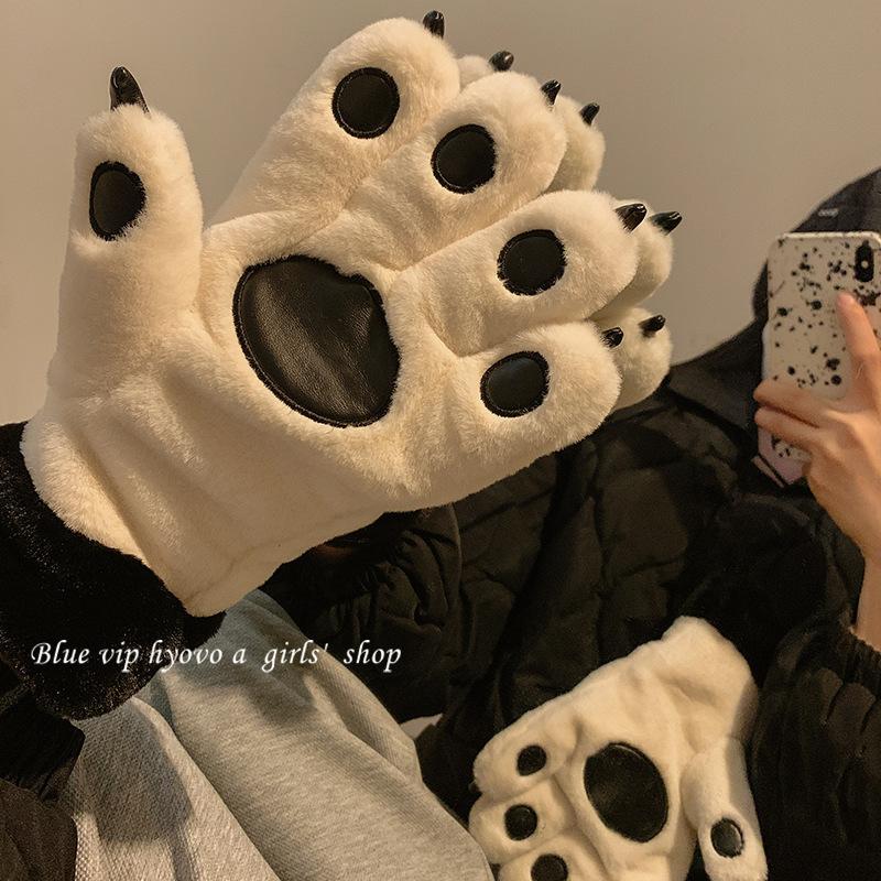 Перчатки Bear для девочек, зимние, теплые, с утолщением из флиса, Bear PAWS, Bear PAWS, для велоспорта, для любителей зимы, с шейным воротником