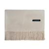Red Faux Cashmere Winter Scarf for Women - 2026 Korean Style Solid Color Shawl with Logo, Ideal for Annual Meeting Gifts