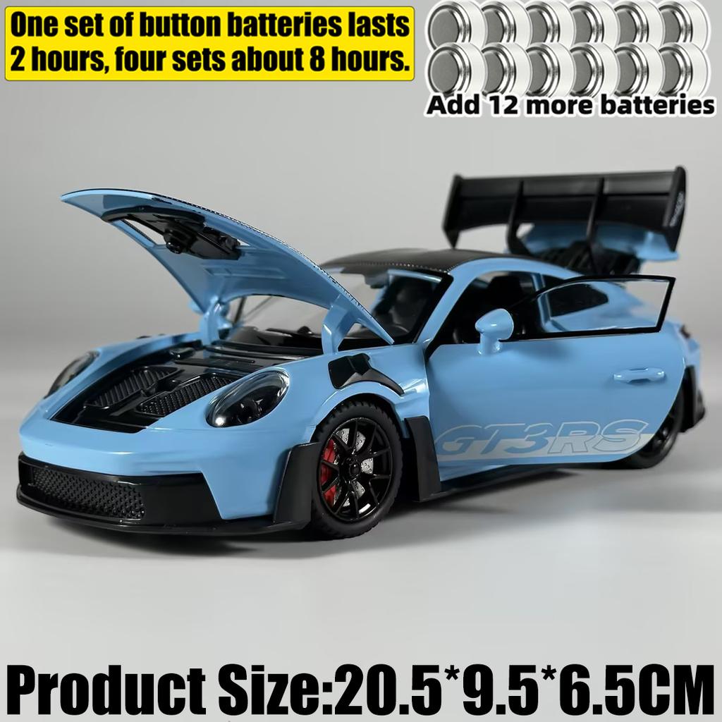 1:24 Porsche 911 GT3 RS 992 Generation GT Sports Car Alloy Metal Diecast Model Car Home Decoration & Computer Desktop Ornaments