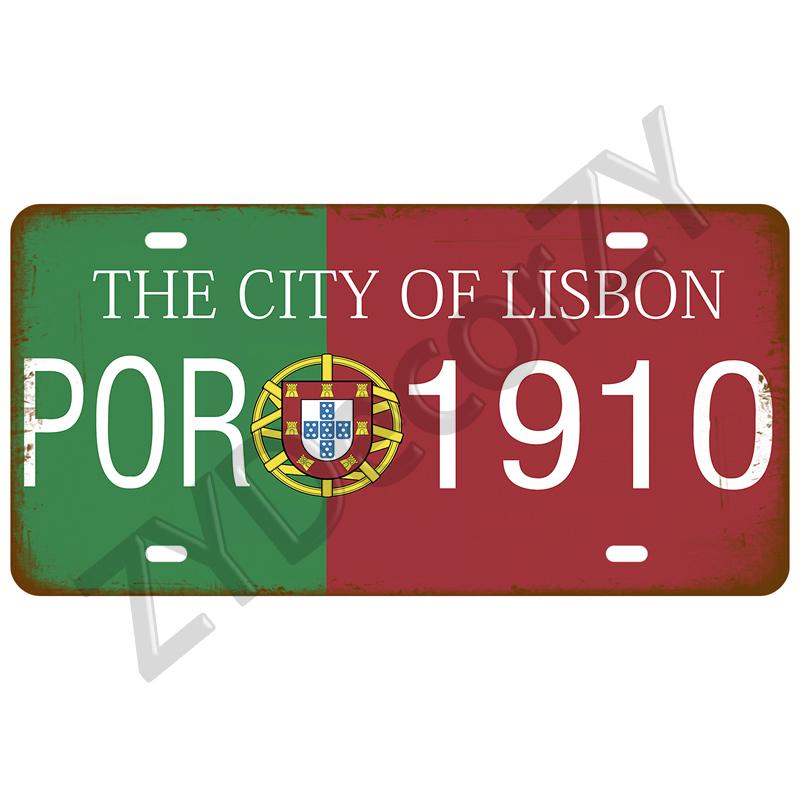 Plaque Israel Spain France Home Metal Sign Germany Craft Bar Decor Tin Sign USA Country Flag Tinplate Plate For Wall Restaurant