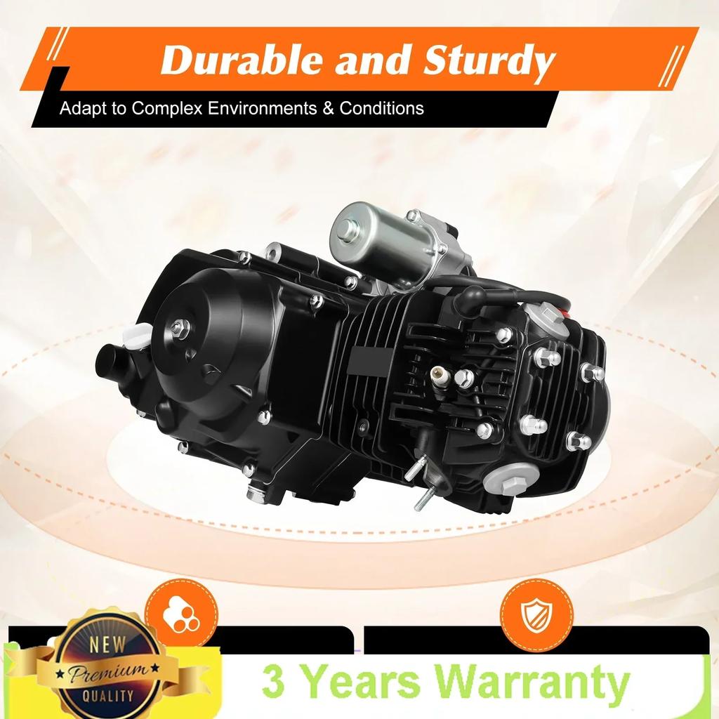110CC 4-stroke ATV Single Cylinder Engine Motor Air Cooling Semi-Auto 4-speed Machine With Reverse Electric Start For GO Karts