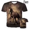 New Fashion 3D Horse T-shirts for Men Harajuku Trendy Tops T Shirts Short Sleeve